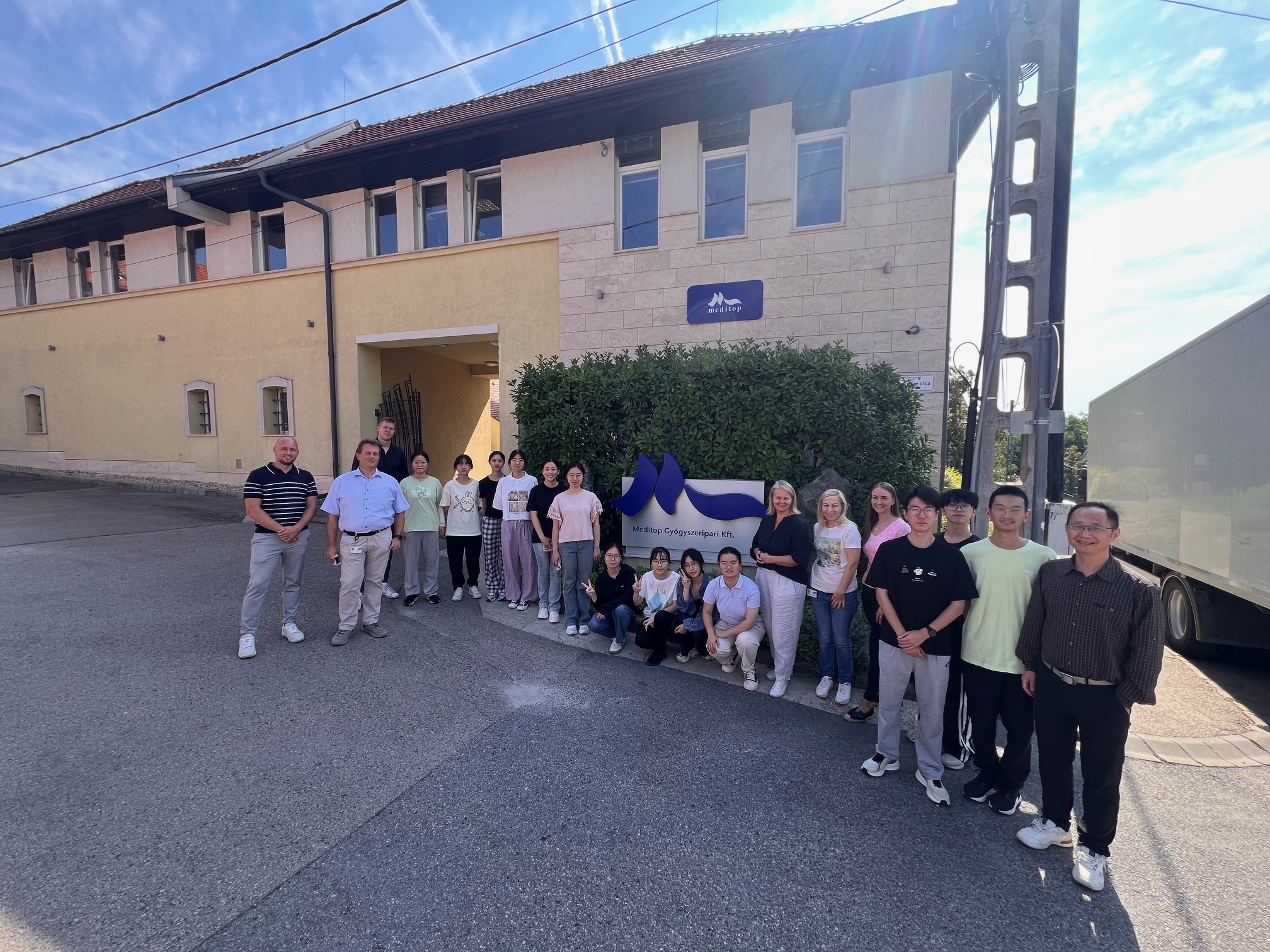 Pharmacy students from Zhejiang Chinese Medical University on a factory visit